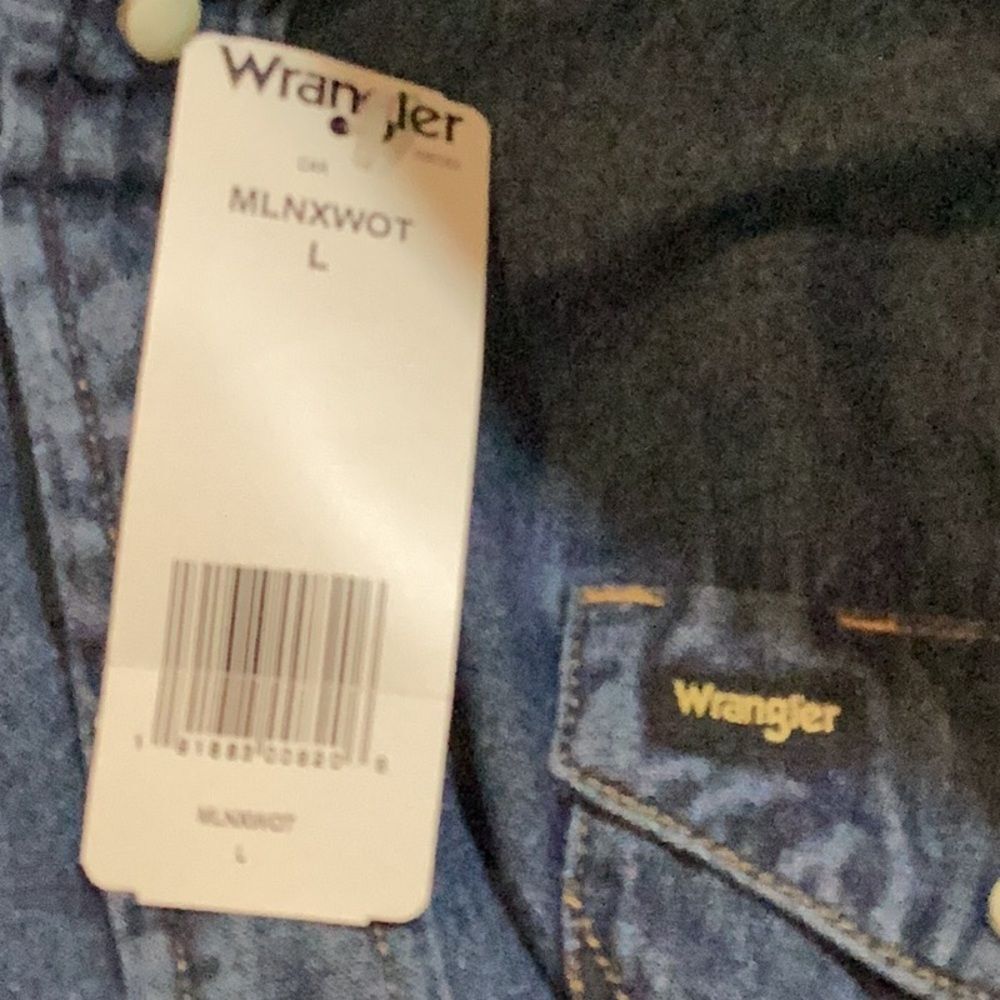 NWT Wrangler Lil Nas X Collection Denim Shirt Large Country Old Town Road - Picture 8 of 13